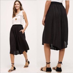 Elevenses Olena Culottes Anthropologie black Swiss dot wide leg cropped …